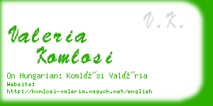 valeria komlosi business card